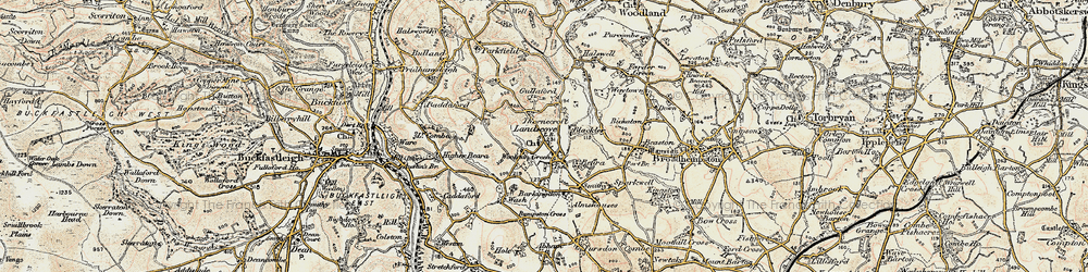 Old map of Bumpston Cross in 1899