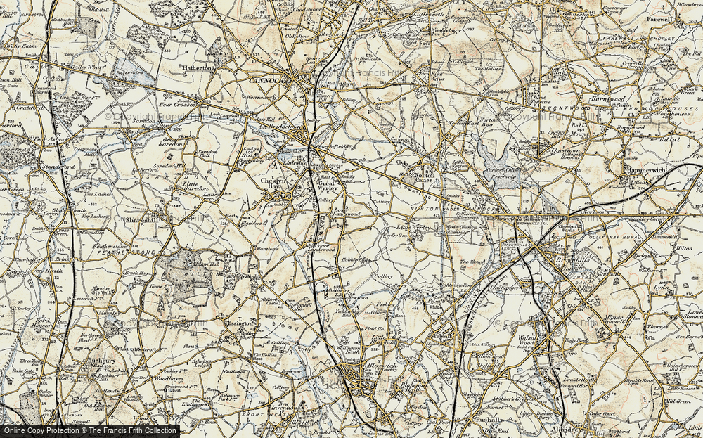 Old Map of Landywood, 1902 in 1902