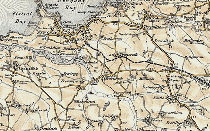 Old map of Lane in 1900