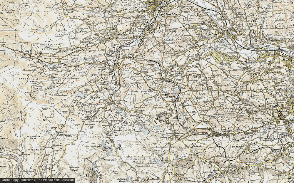 Old Map of Lane Bottom, 1903-1904 in 1903-1904