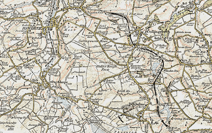 Old map of Lane Bottom in 1903-1904