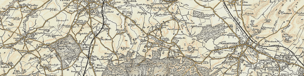 Old map of Lane End in 1897-1899