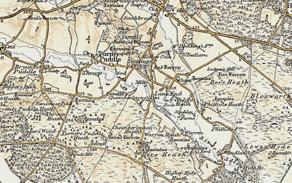 Old map of Culeaze in 1899-1909