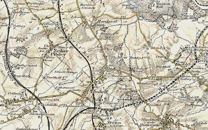 Old map of Lane End in 1902-1903