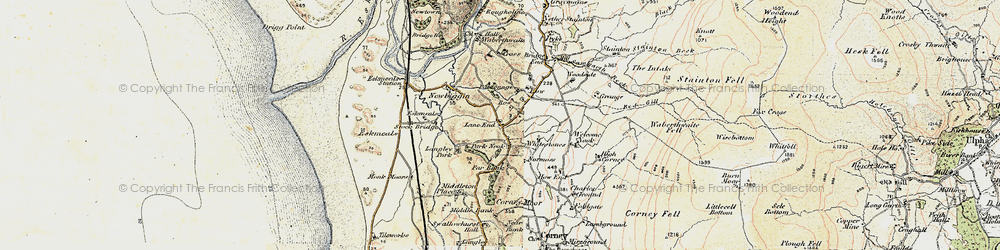 Old map of Waberthwaite in 1903-1904