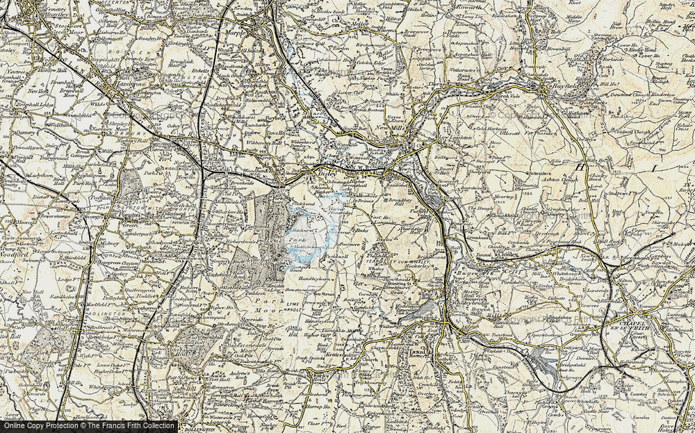 Old Map of Historic Map covering Bowstonegate in 1902-1903