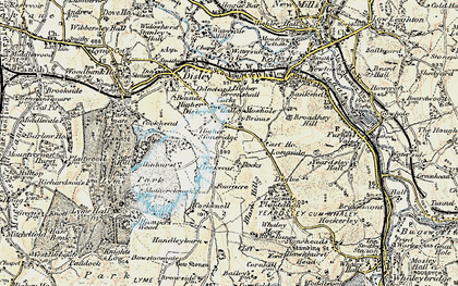 Old map of Brines in 1902-1903