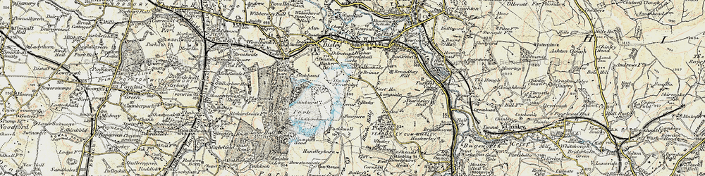 Old map of Bow Stones in 1902-1903