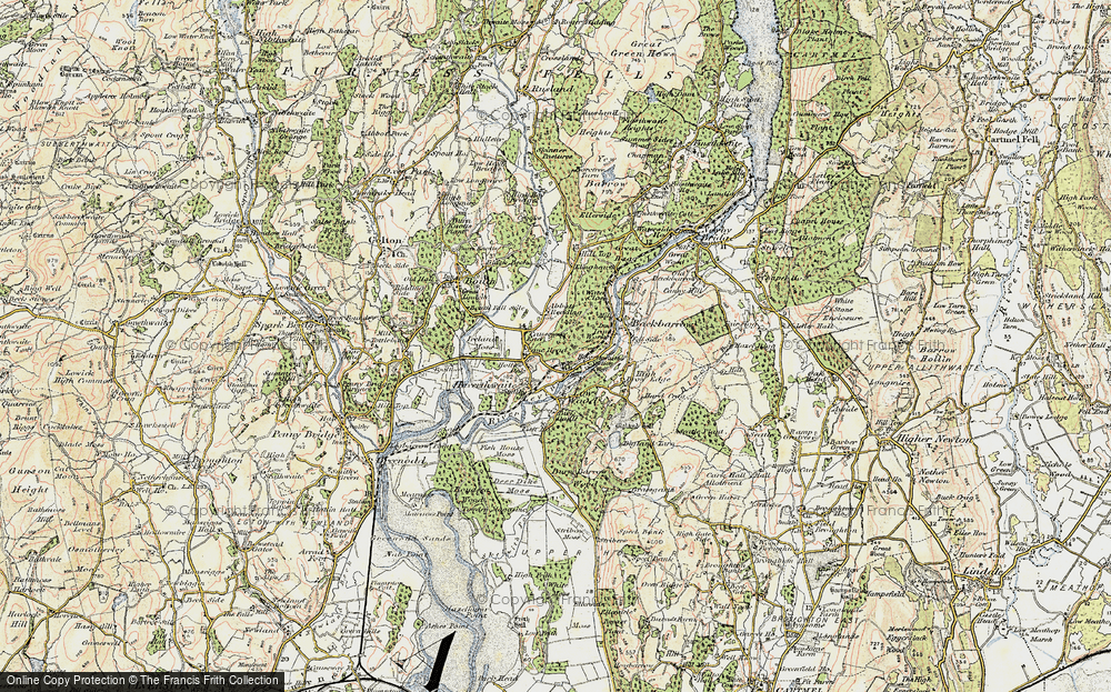 Old Map of Lane Ends, 1903-1904 in 1903-1904