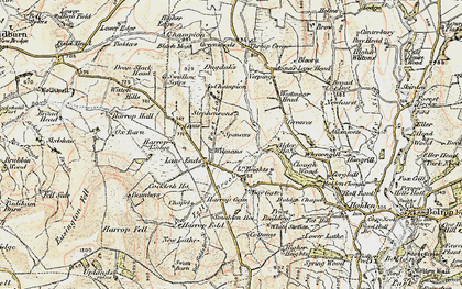Old map of Alder Ho in 1903-1904