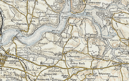 Old map of Lane Head in 1901-1912