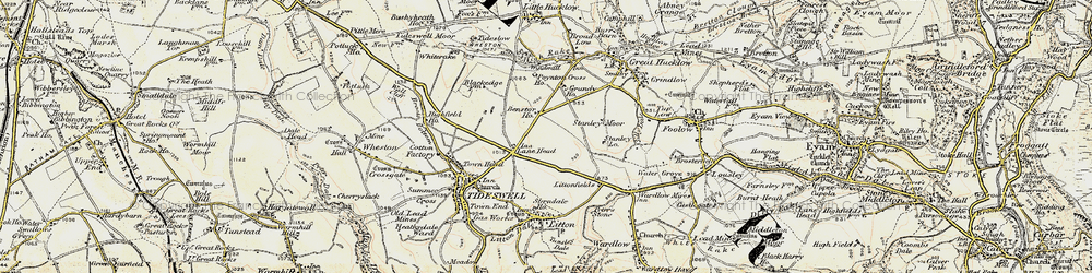 Old map of Lane Head in 1902-1903