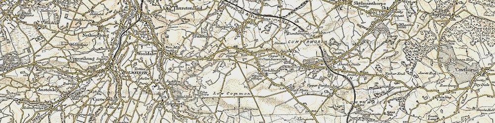 Old map of Lane Head in 1903