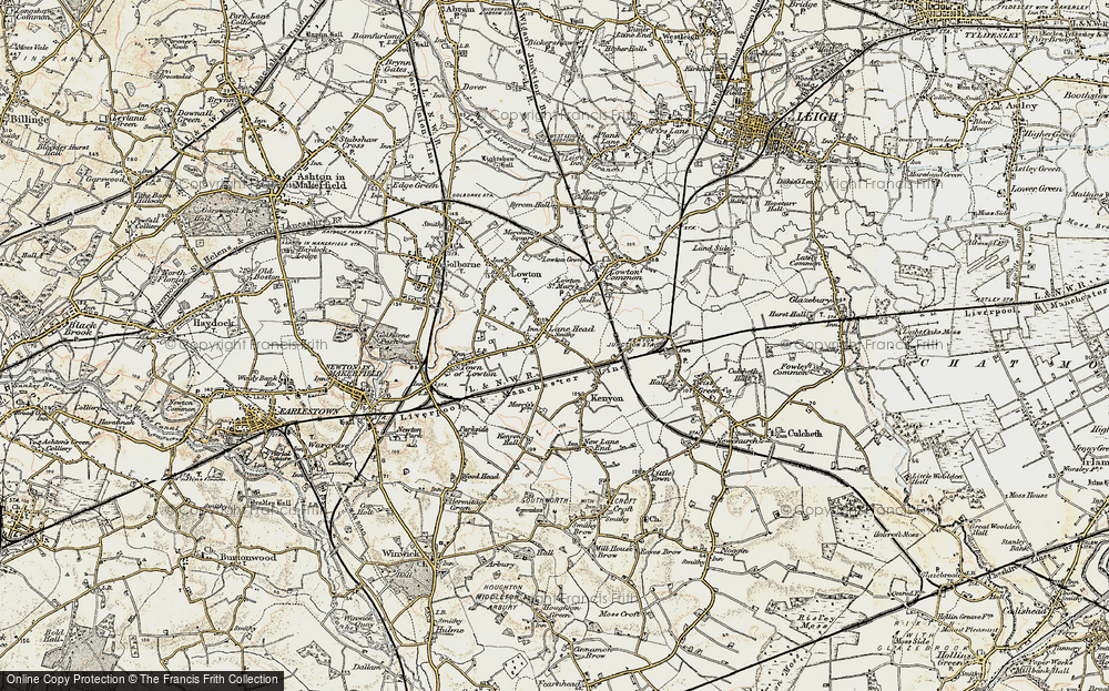 Old Map of Lane Head, 1903 in 1903