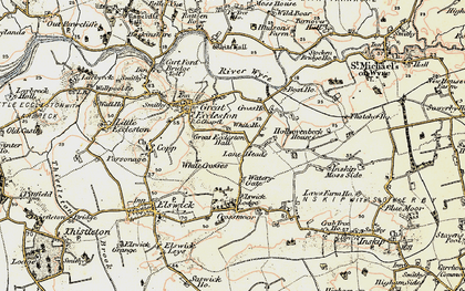 Old map of Lane Heads in 1903-1904