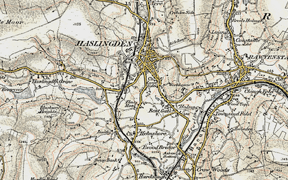 Old map of Lane Side in 1903