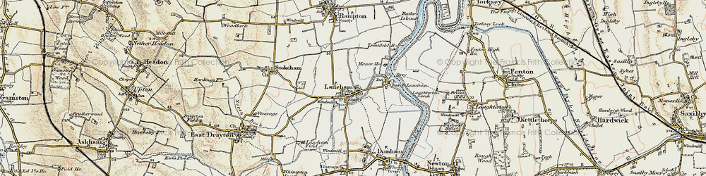 Old map of Laneham in 1902-1903