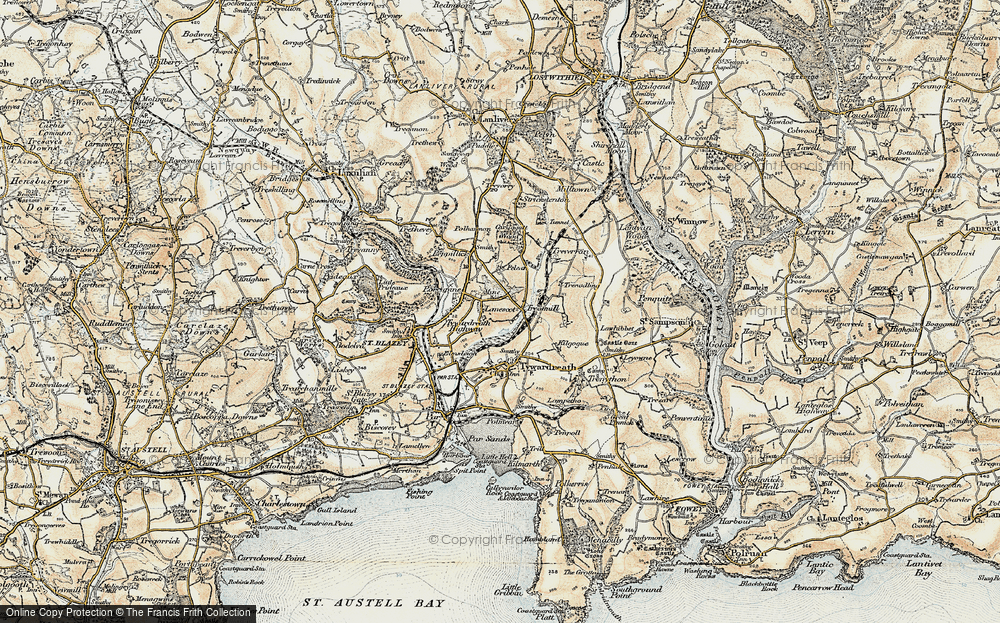 Old Map of Lanescot, 1900 in 1900