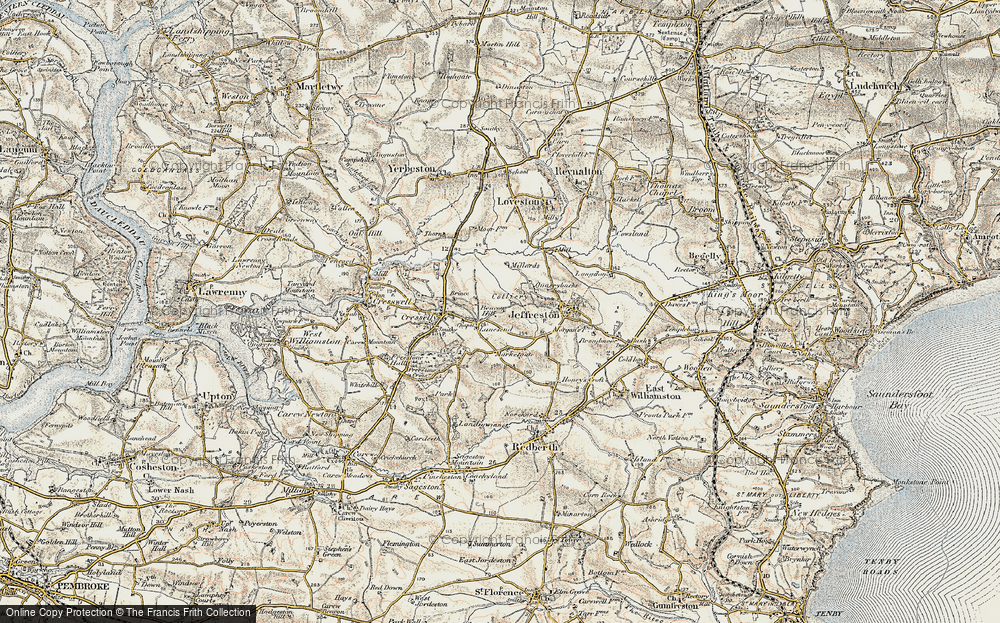 Old Map of Lanesend, 1901-1912 in 1901-1912