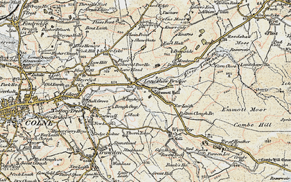Old map of Laneshaw Bridge in 1903-1904