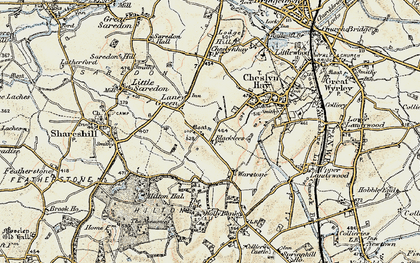 Old map of Laney Green in 1902