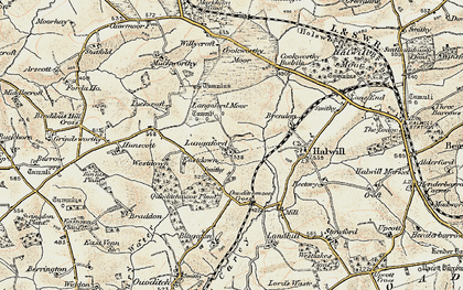 Old map of Langaford in 1900