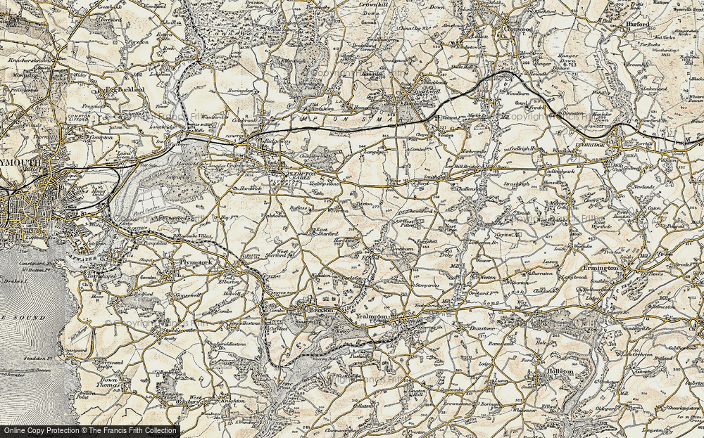 Old Map of Langage, 1899-1900 in 1899-1900