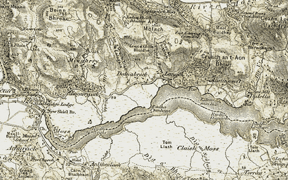 Old map of Langal in 1908