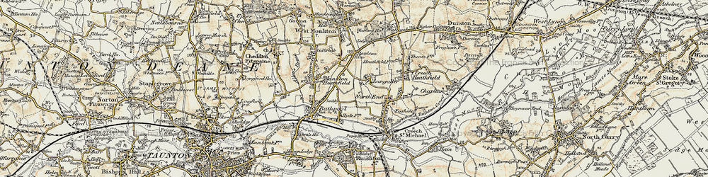 Old map of Langaller in 1898-1900