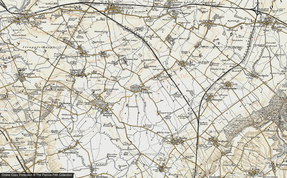 Old Map of Langar, 1902-1903 in 1902-1903