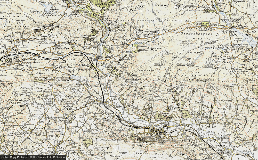 Old Map of Langbar, 1903-1904 in 1903-1904