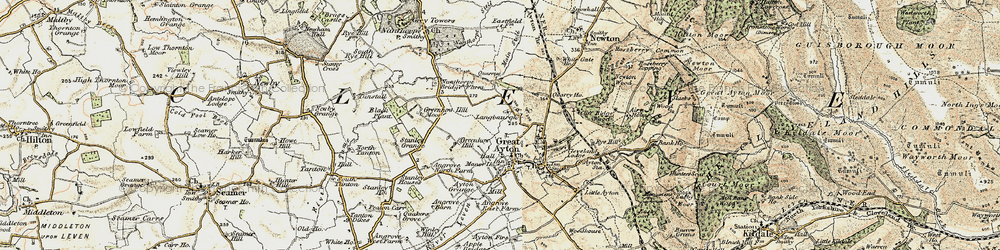 Old map of Ayton Firs in 1903-1904