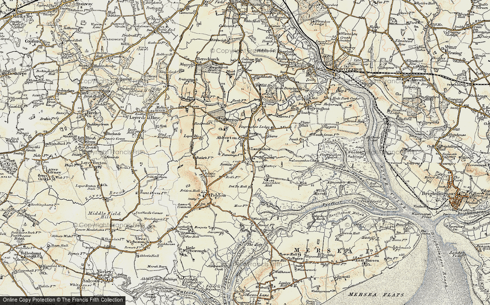 Old Map of Langenhoe, 1898-1899 in 1898-1899