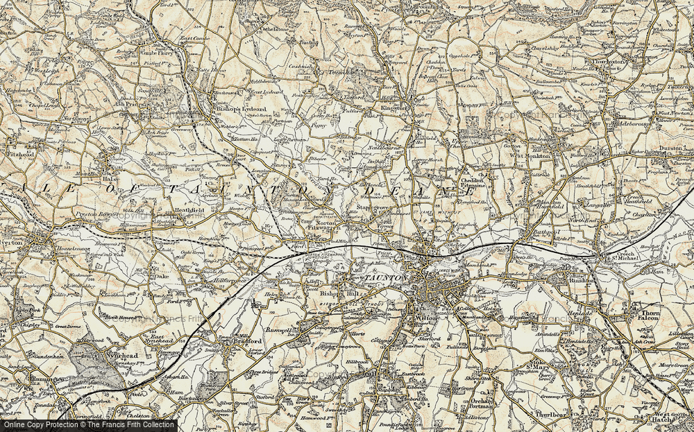 Old Map of Historic Map covering Burlands in 1898-1900
