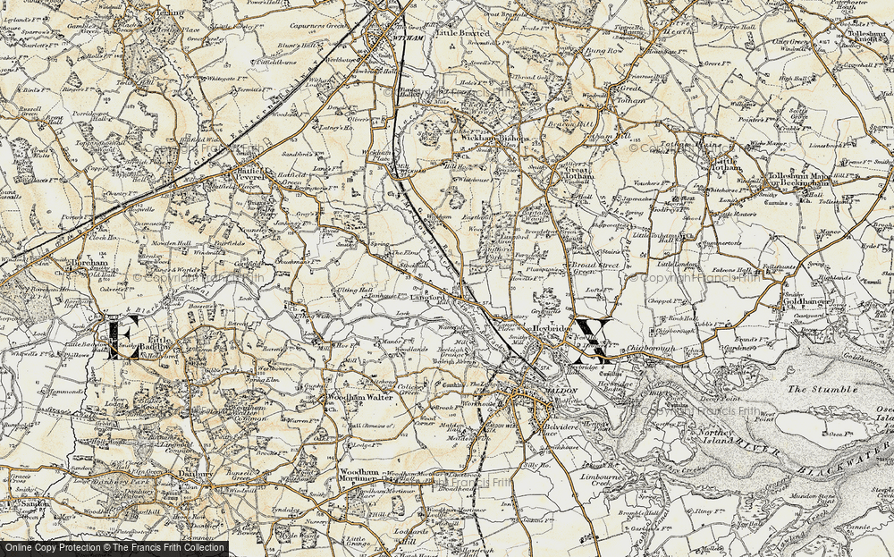 Old Map of Langford, 1898 in 1898
