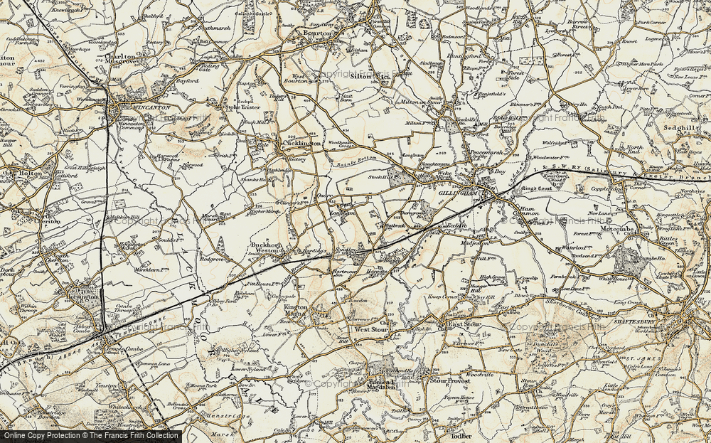 Old Map of Historic Map covering Woodhouse Cross in 1897-1909