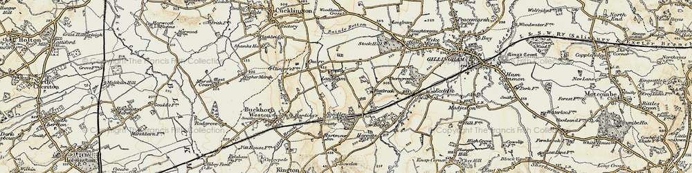 Old map of Bainly Bottom in 1897-1909