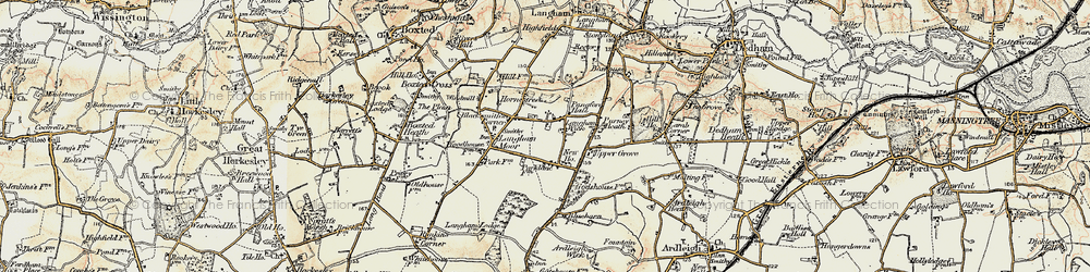 Old map of Langham in 1898-1899