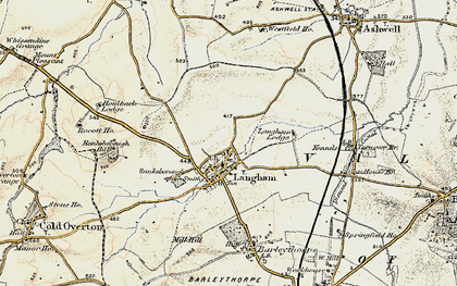 Old map of Langham in 1901-1903