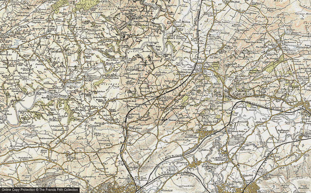 Old Map of Langho, 1903-1904 in 1903-1904