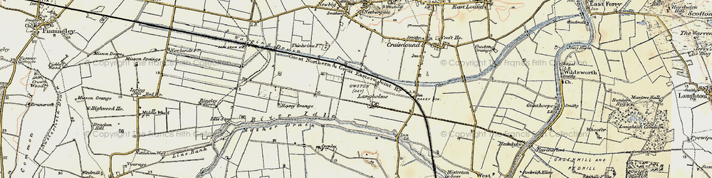 Old map of Langholme in 1903