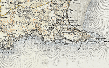 Old map of Langland in 1900-1901