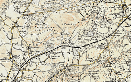 Old map of Longmoor Camp in 1897-1900