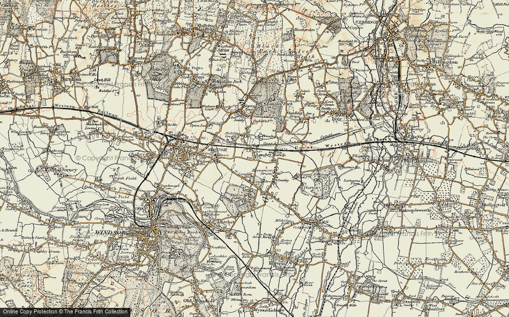 Old Map of Langley, 1897-1909 in 1897-1909