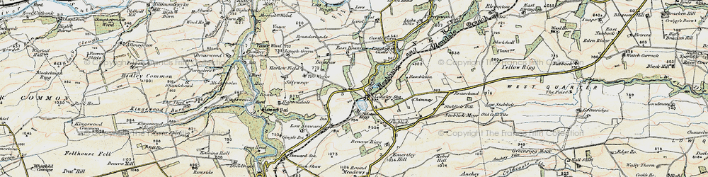 Old map of Beacon Rigg in 1901-1904