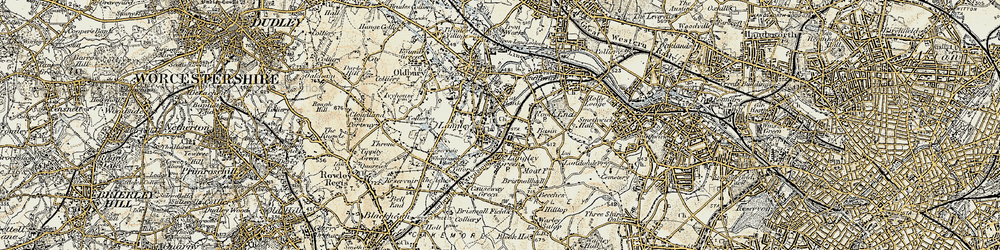 Old map of Langley in 1902