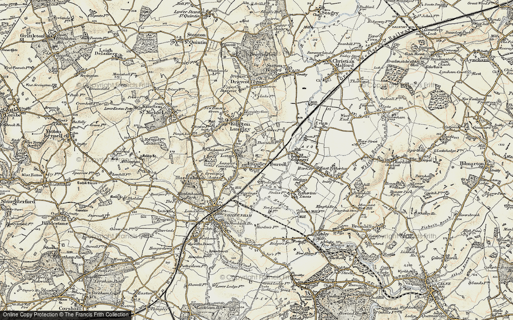 Old Map of Langley Burrell, 1898-1899 in 1898-1899