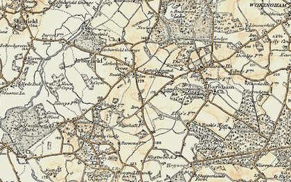 Old map of Langley Common in 1897-1909