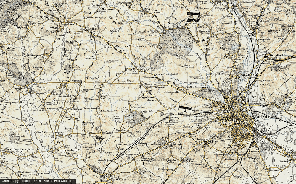 Old Map of Langley Common, 1902 in 1902
