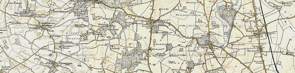 Old map of Langold in 1903
